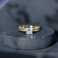 thumbnail image 6 of Rosec Jewels Lab Grown Diamond Engagement Ring Princess Cut - Vintage Style Ring (1 Ct, 6 mm, EF-VS Quality), 10K Yellow Gold, US 10.50, 6 of 9