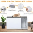 thumbnail image 7 of Litter Box Enclosure,Cat Litter Box Furniture Hidden,Storage Bench Kitty Cat Washroom,Seat Stool,Indoor Large Decorative Cat Box Cabinet Furniture Wooden,Fit Most of Litter Box(White), 7 of 7