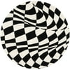 SAFAVIEH Soho Samantha Abstract Wool Area Rug, Black/Ivory, 6' x 6' Round