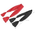 thumbnail image 3 of PIXNOR 2 Pcs Bandeau en Chiffon pour Femmes Élastique Croisé Extensible à Pois, 3 of 8