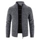 thumbnail image 1 of Cárdigan de punto de otoño e invierno para hombre, de talla grande, más cárdigan de suéter grueso de terciopelo engrosado para mayor calidez, 1 of 6