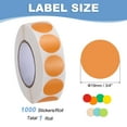 thumbnail image 2 of Uxcell Colored Dot Stickers, Color Coding Labels Blank Circle Stickers Adhesive Round Price Stickers Orange 3/4", 2 of 7