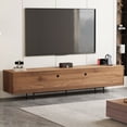 thumbnail image 6 of Mid Century Modern TV cabinet for 70-inch TV, TV table with large storage space, TV cabinet Media console for living room and bedroom, 240 cm, walnut color (94.48inch), 6 of 9
