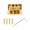 Gold, variant on NFTIGB Durable 3-String Fixed Guitar Bridge Replacement Parts for Cigarbox and Electric Guitars (Silver) 1.97 inches / 50 mm[cite: 1]