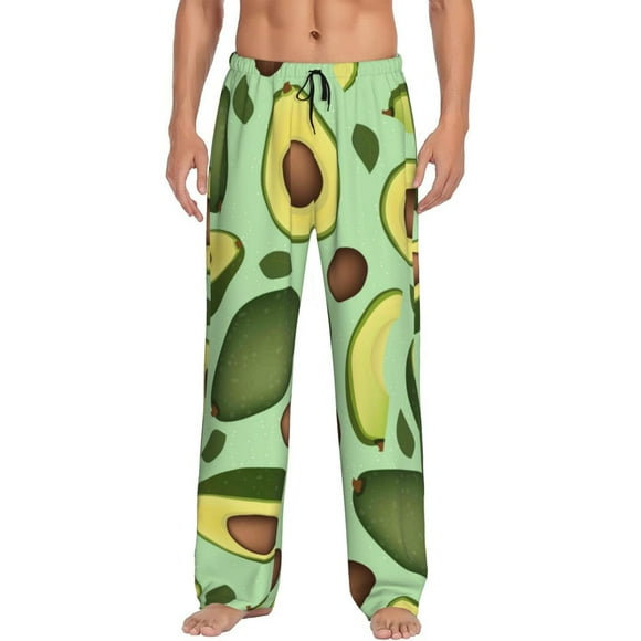 Easygdp Avocado With Seeds for Men's Pajama Pant, Sleep Elastic Waistband Lounge Pants -Small