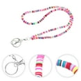thumbnail image 2 of MasteelfCA 1pc Polymer Clay Lanyard Woman Beaded Necklace Hanging Chain Key Hanging Rope, 2 of 7