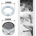 thumbnail image 3 of 3 Pcs Aerator Faucet, 24mm Aerator Filter Faucet Accessories Water Saving with Gasket for Kitchen Bathroom, 3 of 5