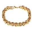 thumbnail image 2 of Brazalete de acero inoxidable Sunnimix Pulsera de cadena de eslabones cubanos oro, 2 of 8