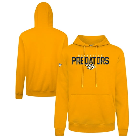 Men's Levelwear Gold Nashville Predators Podium Carve Pullover Hoodie