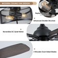 thumbnail image 3 of Ventilador de techo Hounberi Farmhouse de 56 cm con luz y mando a distancia, 3 of 9