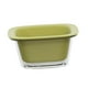 thumbnail image 2 of Cesta para lavar verduras de 2 capas, colador de cocina, almacenamiento de alimentos, bandeja de drenaje duradera portátil, bandeja para servir Pasta verde, 2 of 8