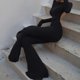 thumbnail image 1 of Monos De Mujer Pantalones de moda vendaje sin espalda de manga larga ajustados pantalones acampanados pantalones de una pieza mujer INS Cgtredaw Para estrenar, 1 of 8