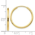 thumbnail image 2 of 14K Yellow Gold 1.5mm Polished Round Endless Hoop Earrings, 2 of 2