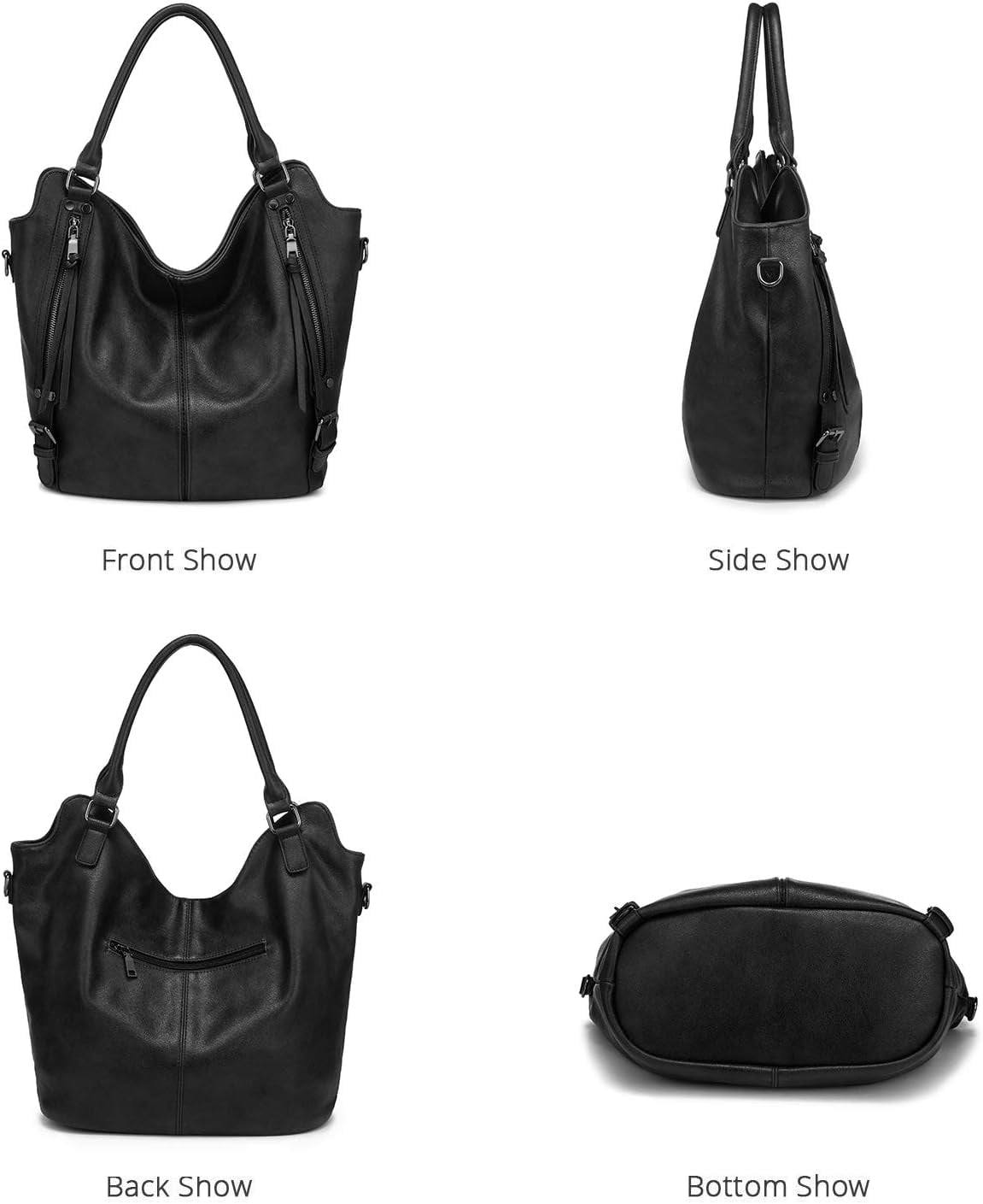 Kwuty Tote Bag for Women PU Leather Shoulder Bags Fashion Hobo Bags Large Purse and Handbags with Adjustable Shoulder Strap
