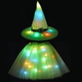 thumbnail image 5 of Sombrero de elfo con luz LED luminosa para mujer y niña, falda con forma de estrella, tutú de telaraña, disfraz de mago, regalo para fiesta, festival de Halloween, 5 of 5