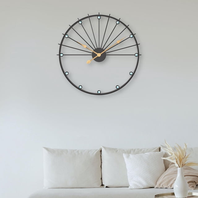 Reloj de Pared Macarena Reloj Silencioso de Moda Decoración D Negro