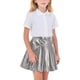 thumbnail image 1 of Faldas plisadas para niñas Color sólido Partido de baile brillante Falda de moda casual para niños Faldas de baile para niñas, 1 of 9