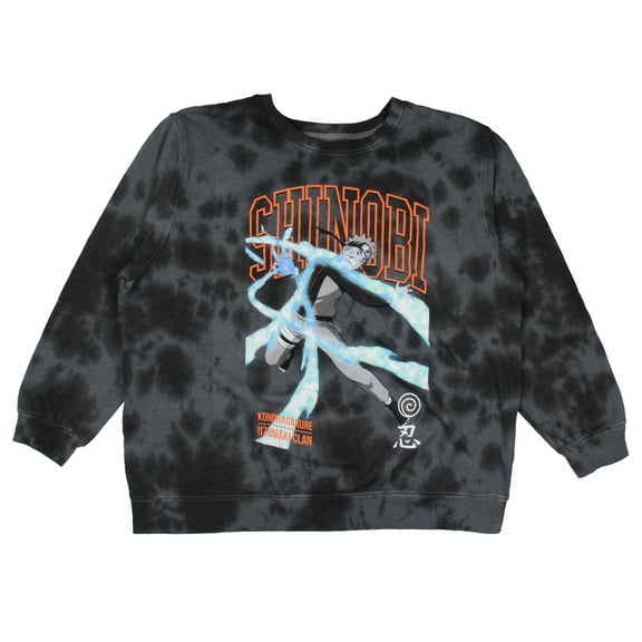 Naruto Shippuden Men's Konohagakure Shinobi Tie-Dye Pullover Sweatshirt