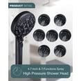 thumbnail image 6 of Wowow Single Handle 7-Spray Wall Mount Shower Faucet 1.8 GPM with Adjustable Head in Oil Rubbed Bronze (Valve Included), 6 of 9