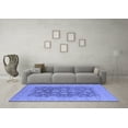 thumbnail image 3 of Ahgly Company Machine Washable Indoor Rectangle Oriental Blue Traditional Area Rugs, 7' x 10', 3 of 4