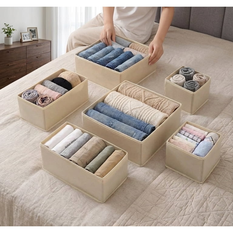dresser drawer organizers Style Selections Gray Canvas Clothes Organizer 13-in x 4-in in the Closet Accessories department at or they can be used separately in a variety of ways Lynzavix 8-Pack Adjustable Drawer Dividers