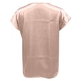 thumbnail image 7 of Satin T Shirts for Women 2026 Summer Short Sleeve V Neck Business Dressy Casual Office Work Tshirt Blouse, 7 of 7