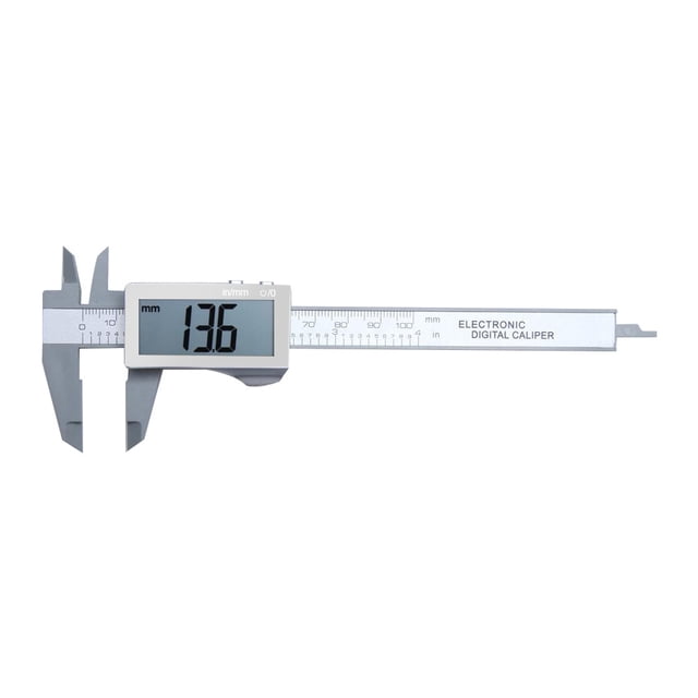 WDOplteas Calibrador Vernier Digital Electrónico Herramienta Medición Pantalla Completa (plata 100 Mm)