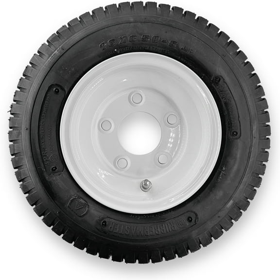 RubberMaster 16x6.50-8 4 Ply Turf Tire and 5 on 4.5 Stamped