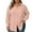 Pink, variant on Ashirexll Summer Tops for Women, Plus Size Long Sleeve Button Down Shirts with Classic Collar and Functional Pockets