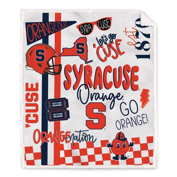 Pegasus Syracuse Orange 60" x 70" Loco Fan Ultra Cozy Sherpa Blanket