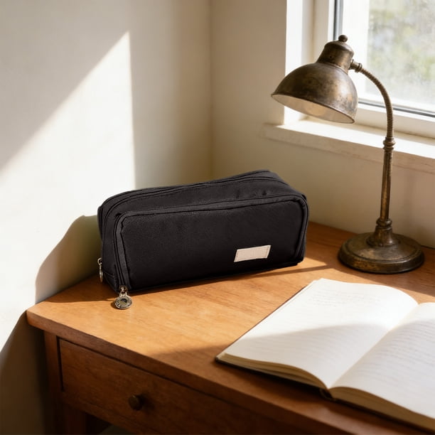 Double Window Pencil Case Oxfords Fabric Large Capacity Stationery Organizer Multifunctional Pen Bag With Zipper For Students School Supplies