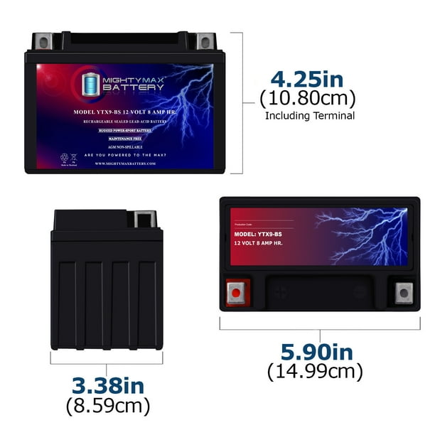 YTX9-BS Replacement for KAWASAKI ZX900-C Ninja (ZX-9R) 900CC 98