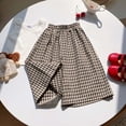 thumbnail image 2 of Bovxnpu Boys Girls Cotton Casual Pants Plaid Wide Leg Girls Summer Fashion Daily Casual Comfortable Wear Pants, 2 of 5
