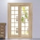 thumbnail image 2 of Puerta de madera para casa de muñecas, puerta doble en miniatura a escala 1:12 para renovación de casa de muñecas, madera de abedul, perfecta para juegos de simulación, 7,7 x 5,3 x 0,5 pulgadas, 2 of 5