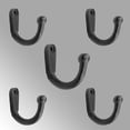 thumbnail image 7 of Renovators Supply Black Wrought Iron Wall Coat Hook 2" Proj. Single Hooks for Towel, Kitchenware, Robe or Jacket Rust Resistant Hanger Hooks w/Hardware Pack of 5, 7 of 7
