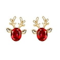 thumbnail image 2 of Fiudx Pendientes de Asta de Ciervo, Estilo Bohemio, con Forma de Oreja de Oruga, Joyería Bohemia, 2 of 2