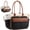 Black-beige-brown, variant on LOVEVOOK Teacher Tote Bag for Women, Laptop Bag Briefcase with Accordion File Pocket, Nurse Handbag for Work, Travel, College | 40oz Cup Holder, Muli-Pockets