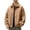 Brown, variant on Corduroy Lined Jacket Winter Warm Fleece Collar Casual Outerwear Coats For Daily Street Style Comfort-Black-L