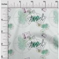 thumbnail image 1 of oneOone Cotton Flex Mint Green Fabric Stamps & Direction Compass Travel Diy Clothing Quilting Fabric Print Fabric By Yard 40 Inch Wide, 1 of 4