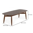 thumbnail image 4 of Benjara 94.5 Inch Beveled Top Rectangular Wooden Dining Table, Walnut, 4 of 5