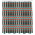 thumbnail image 3 of Ambesonne Geometric Shower Curtain, Triangles Hexagons, 69"Wx84"L, Dark Coral Sea Green, 3 of 3