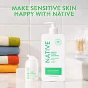 Native Gentle Facial Moisturizer for Sensitive Skin, Silicone Free, Fragrance Free, with Vitamin B3 and Aloe, Dermatologist Tested, 1.7 oz