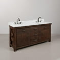 thumbnail image 2 of Water Creation Aberdeen 72"W Wood Double Bathroom Vanity in Brown, 2 of 10