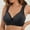 Black, variant on Bras for Women，Women's And Comfortable Large Size Thin Cup With No Uphold Four Breasted Printing Adjustable Bra，Wirefree Bra，Supportive Bras For Women Gold 40