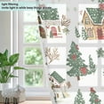 thumbnail image 4 of Yayeee Window Curtains Set of 2 for Living Room Light Filtering 63"x52", Brown Christmas House, 4 of 7