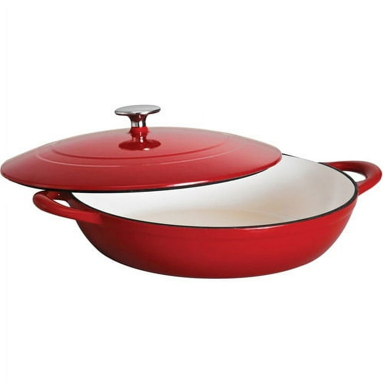 Tramontina Gourmet Enameled Cast Iron Covered Skillet - Gradated Red - 10 in.