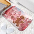 thumbnail image 6 of 1pc Gingerbread Man in a Pink Absorbent Non-Slip Bathroom Thickened Flannel Rug Decor,Soft,Quick Drying,Suitable For Indoor/outdoor Use,Bathrooms,Bedrooms,Kitchens,Terrace,Laundry Rooms,16"x24", 6 of 9