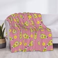 thumbnail image 3 of Uemuo Avocado And Sun Printed Throw Blanket for Couch, Fluffy Fuzzy Blankets for Bed, Sofa, Cozy Flannel Faux Fur Blanket-50"x40", 3 of 6