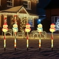 thumbnail image 5 of Eespoir Christmas Solar Ground Lights, 5 Pack Christmas Decorations Outside, Solar Lighted Santa Claus,Snowman with Garden Stakes, Yard Decor for Xmas Party, Holiday(B), 5 of 6
