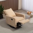 thumbnail image 4 of Leumius Swivel Rocking Chair,Manual Upholstered Glider Recliner Rocking Chair for Nursery and Living Room,Camel, 4 of 9